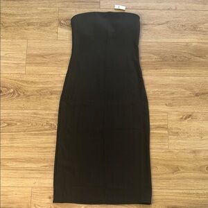 Aerie Elegant Black Strapless Dress